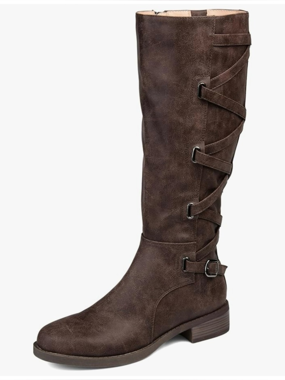 New Journee Collection
Women's Carly Extra Wide Calf Belted Knee High Boots 9